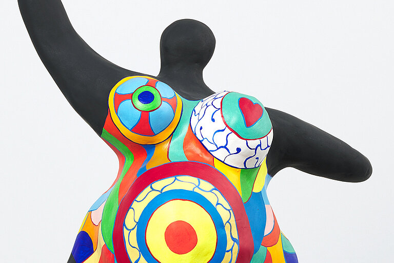 Bild (Ausschnitt):   Niki de Saint Phalle Schwarze schwangere Nana 1968  Foto: Rainer Diehl